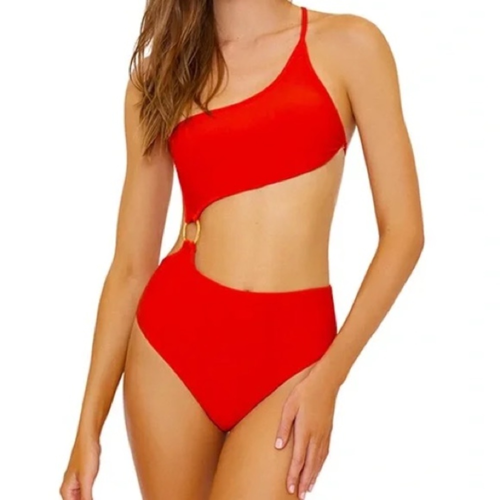 PQ Swim Red One Piece Swimsuit